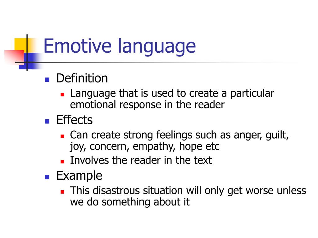 persuasive speech emotive language