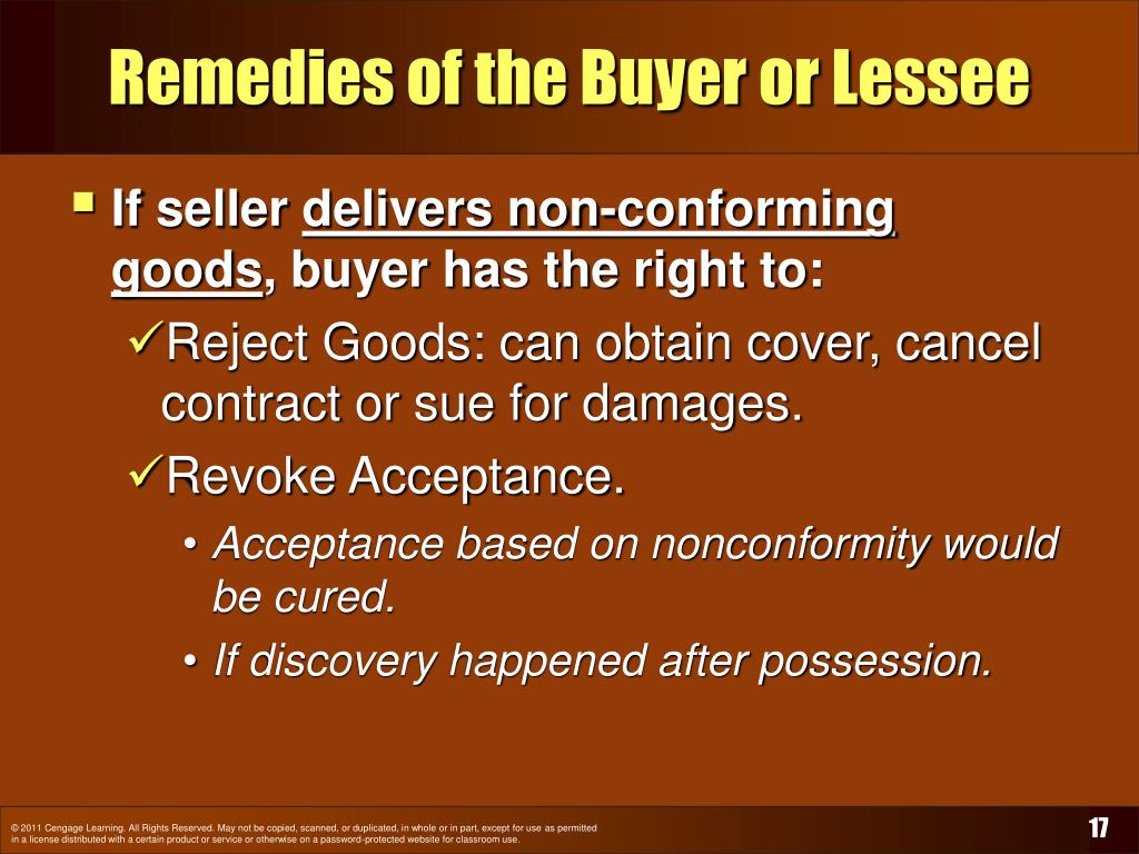PPT - Sales and Leases: Performance and Breach PowerPoint Presentation ...