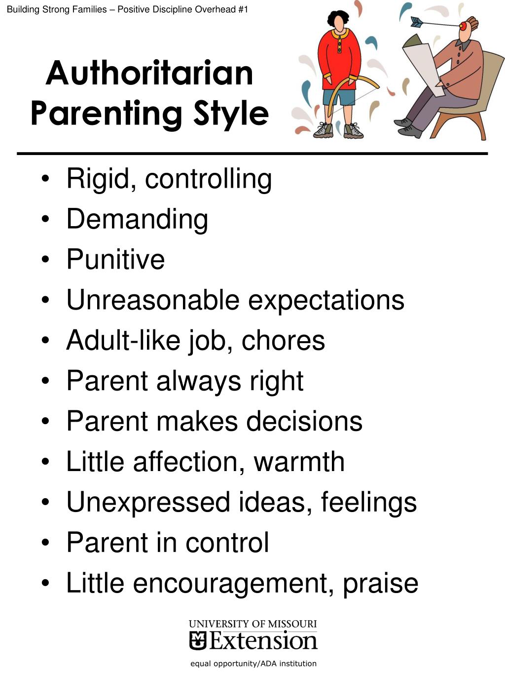 essay on authoritarian parenting style