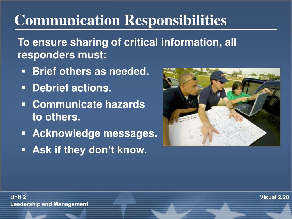 communication responsibilities and assignments