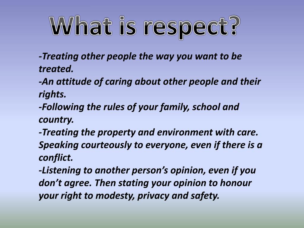 presentation about respect