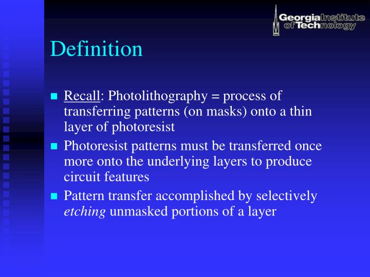 PPT - Etching PowerPoint Presentation - ID:562220