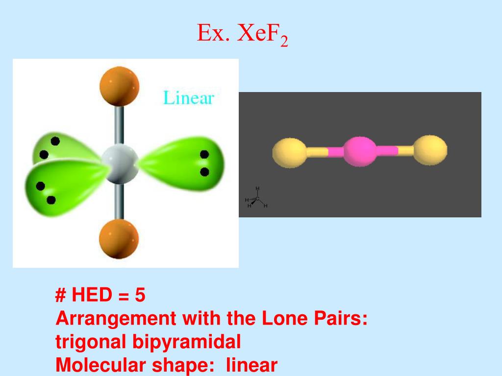 HED = 5 Arrangement with the Lone Pairs: trigonal bipyramidal Molecular sha...