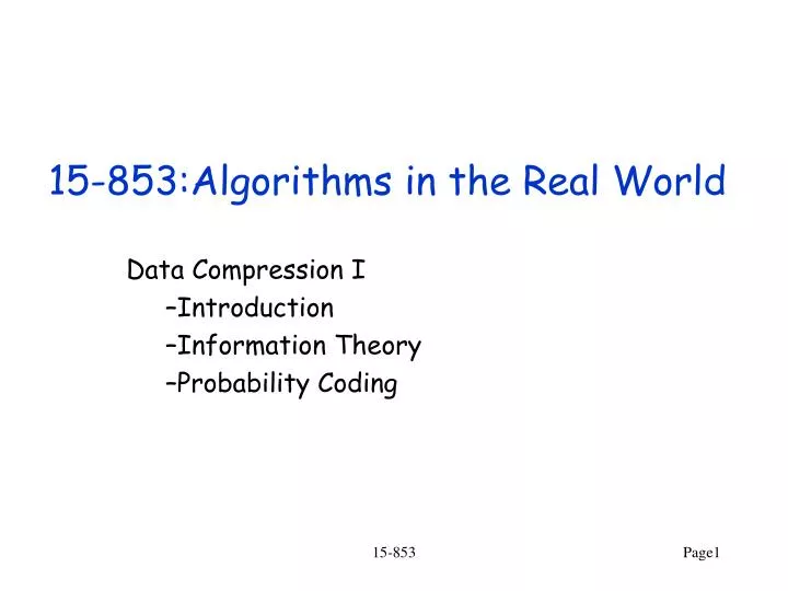 PPT - 15-853:Algorithms in the Real World PowerPoint Presentation, free ...