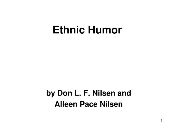 ethnic humor n.