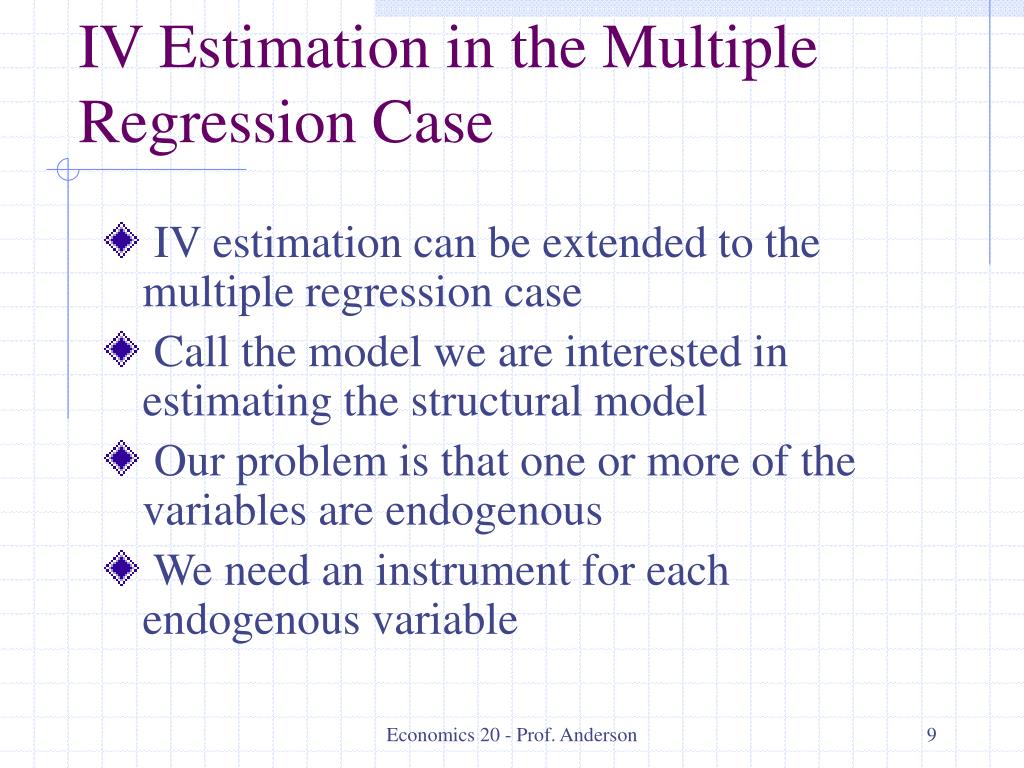 iv estimation iv estimation