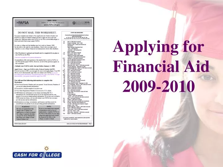 applying for financial aid 2009 2010 n.