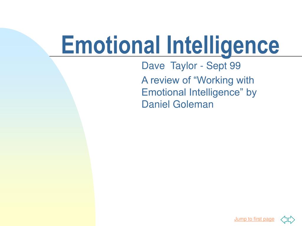 daniel goleman intelligence emotionnelle ppt daniel goleman intelligence emotionnelle ppt