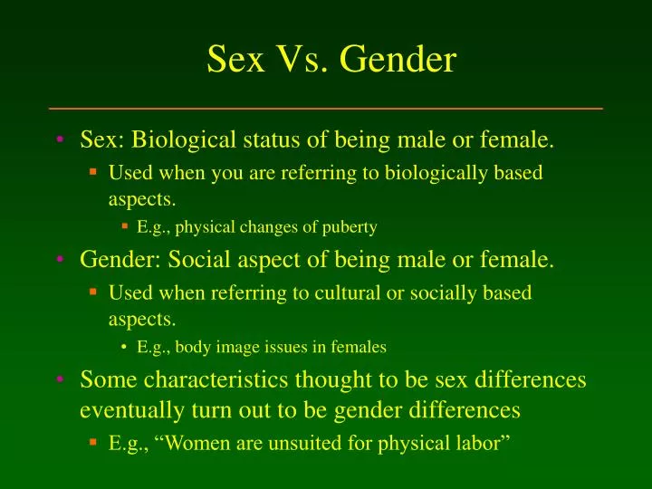 sex vs gender n.