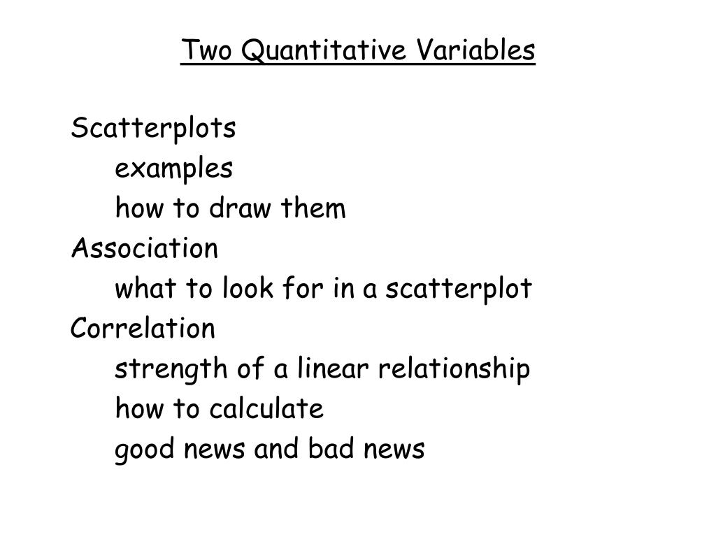 quantitative research with 2 variables