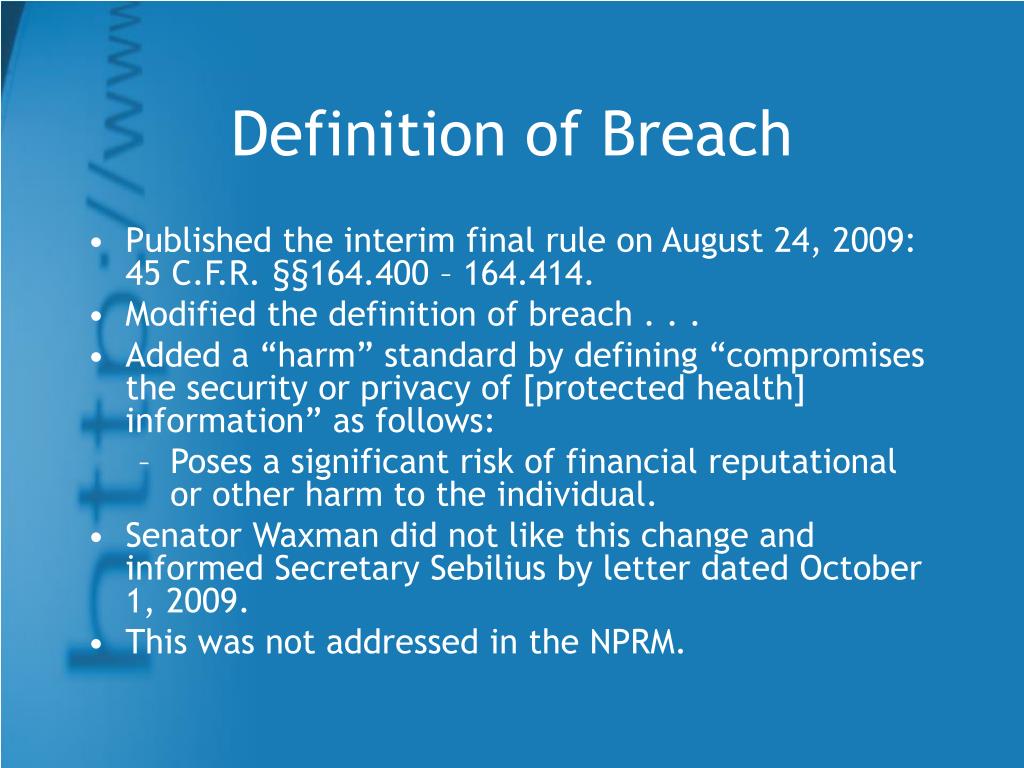 breach meaning baby