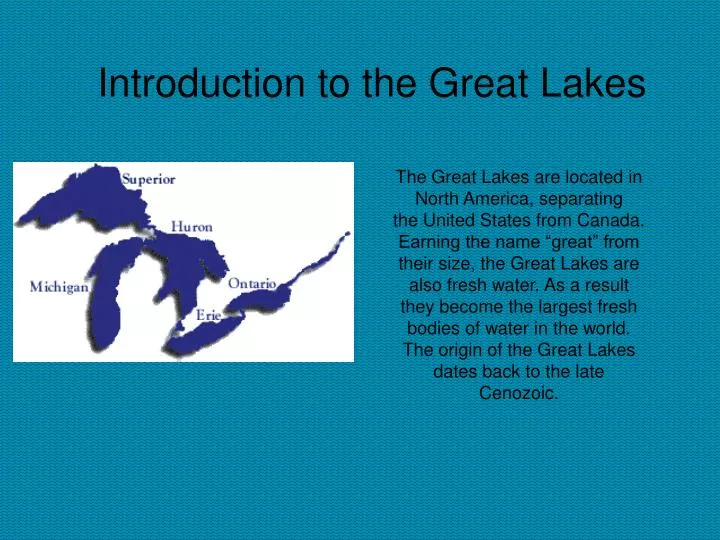 introduction to the great lakes n.