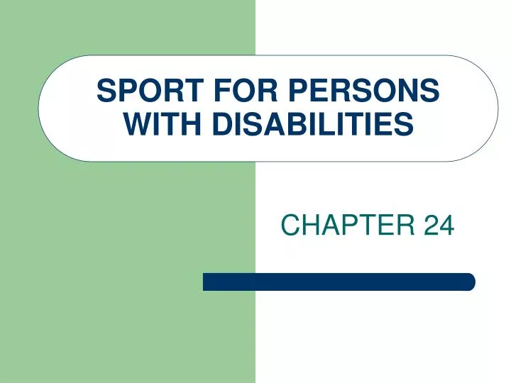 sport for persons with disabilities n.