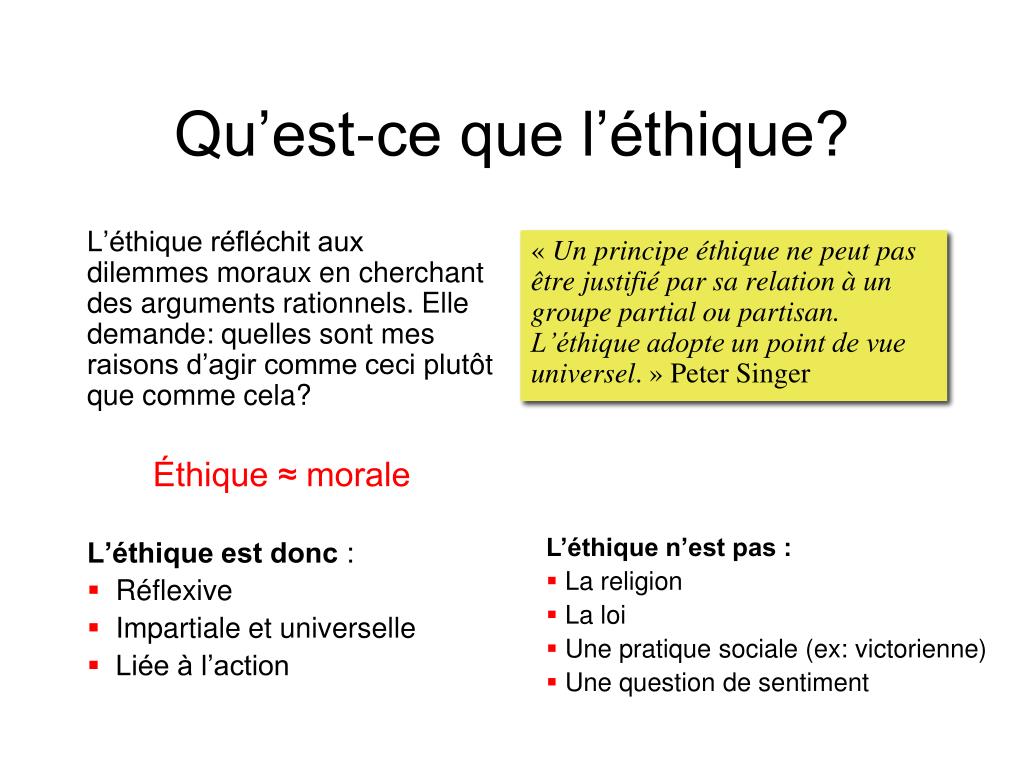 PPT  Qu’estce que l’éthique? SSH 5501, séance1 PowerPoint