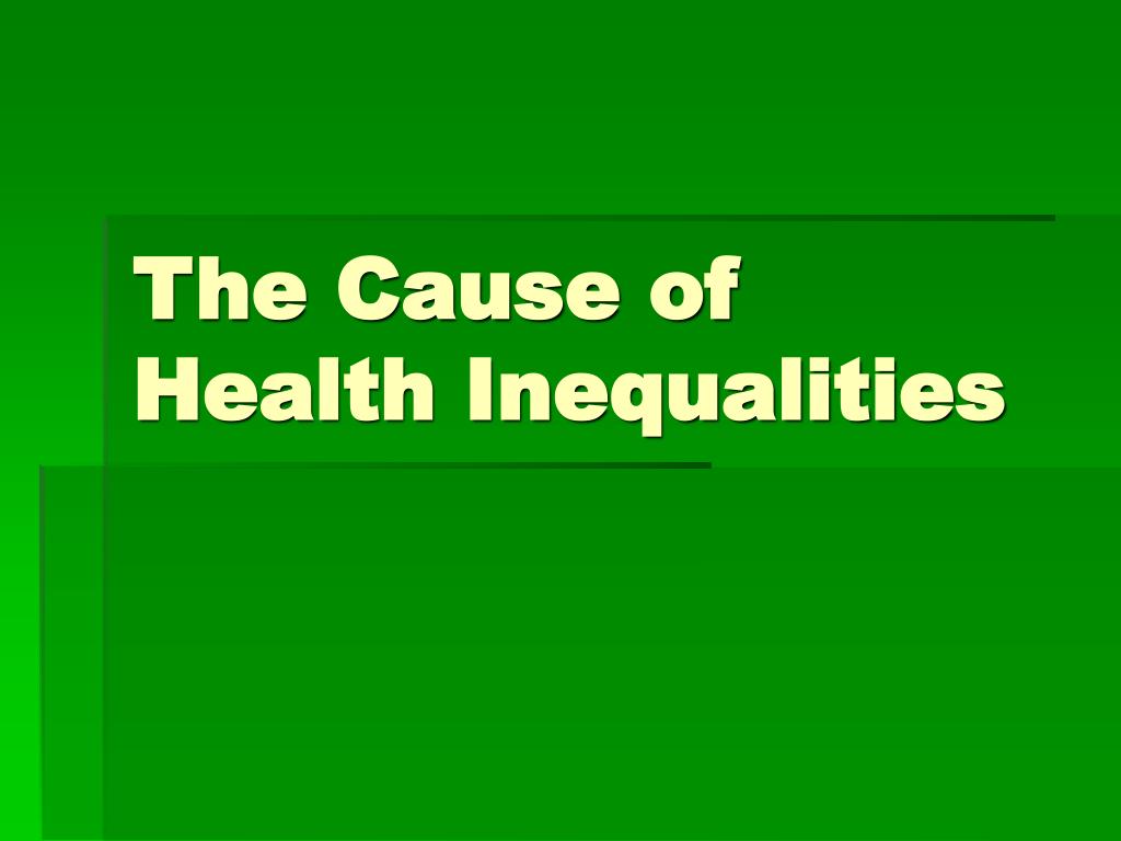 case study of health inequalities