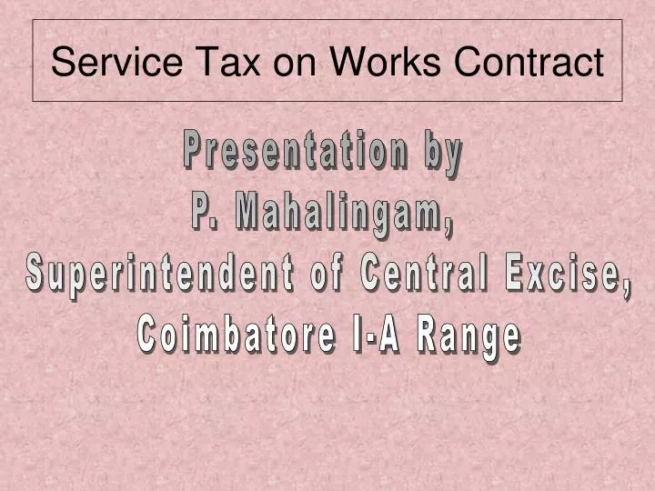 service tax on works contract n.