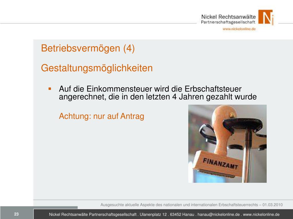 PPT - Ausgesuchte aktuelle Aspekte des nationalen und ...