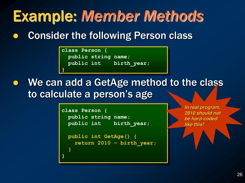 PPT - Classes and Object-Oriented Programming in C# PowerPoint ...