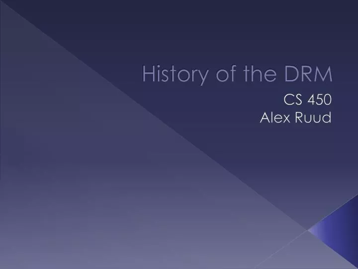 history of the drm n.