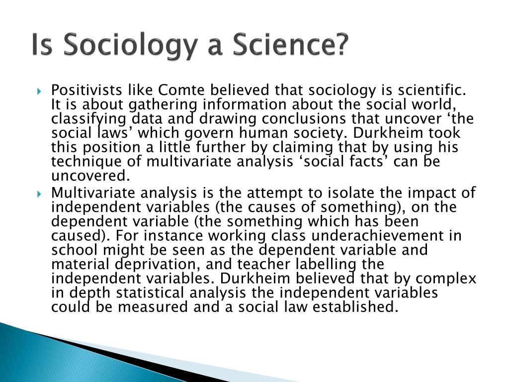 sociology as a science assignment