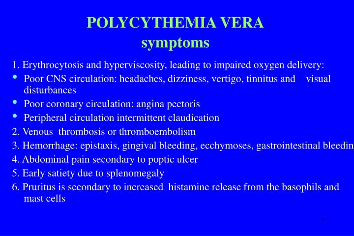Polycythemia Vera Symptoms