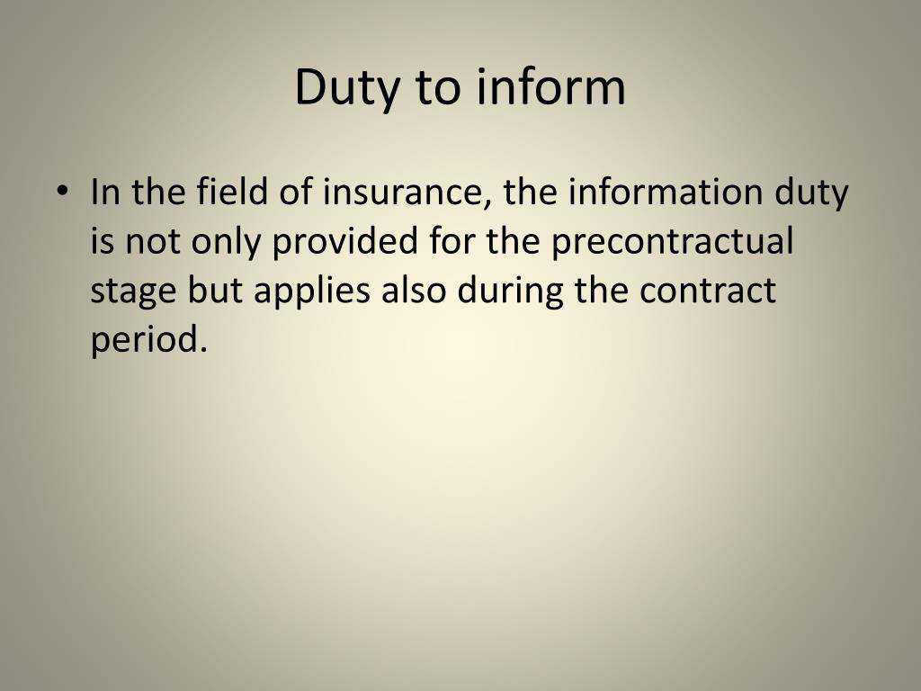 failure to inform definition failure to inform definition