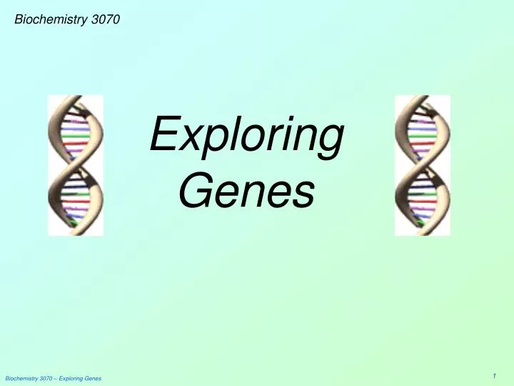 exploring genes n.