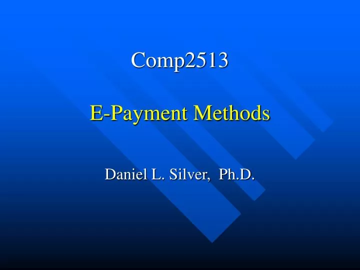comp2513 e payment methods n.