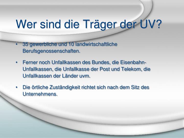 PPT - Unfallversicherung PowerPoint Presentation - ID:572459