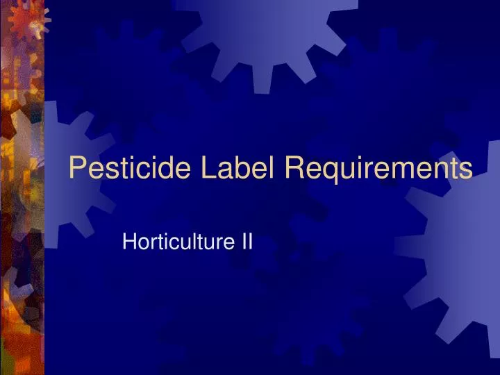 pesticide label requirements n.
