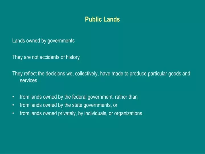 public lands n.
