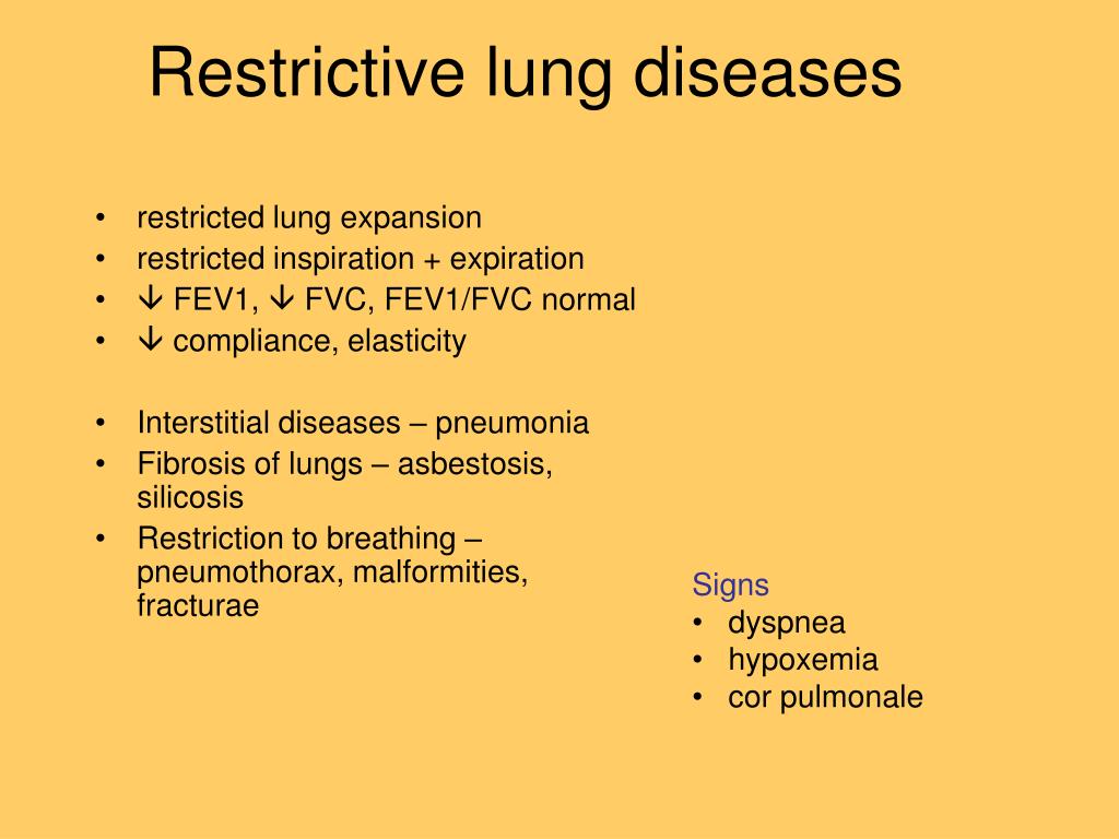 PPT - Obstructive and restrictive respiratory diseases PowerPoint