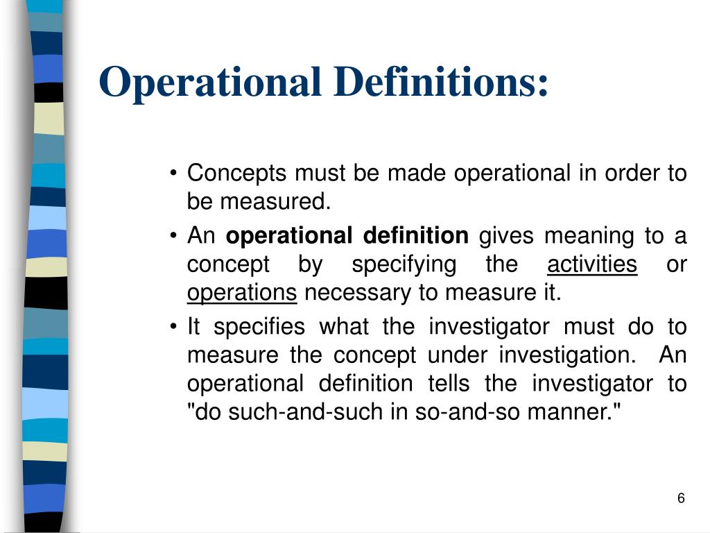 Ppt Concepts And Operational Definitions Powerpoint Presentation