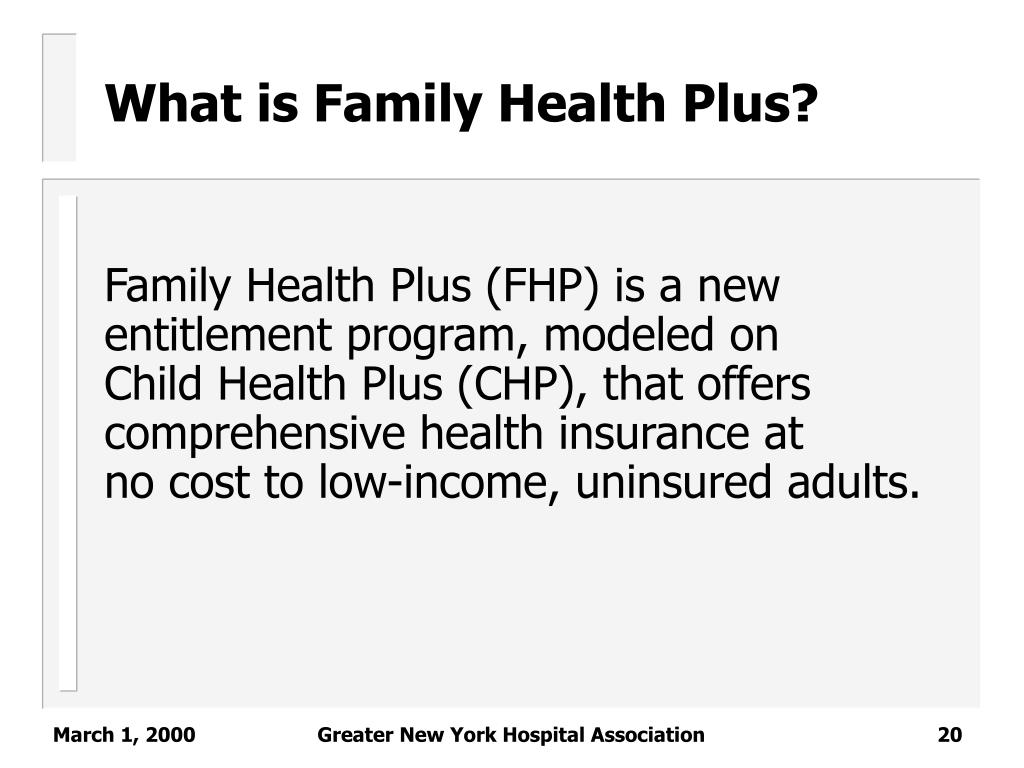 PPT New York’s Family Health Plus Insurance Expansion PowerPoint