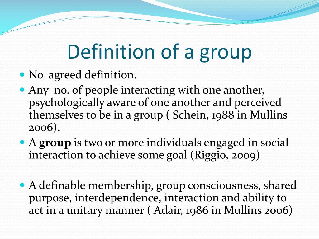 representation of a group meaning