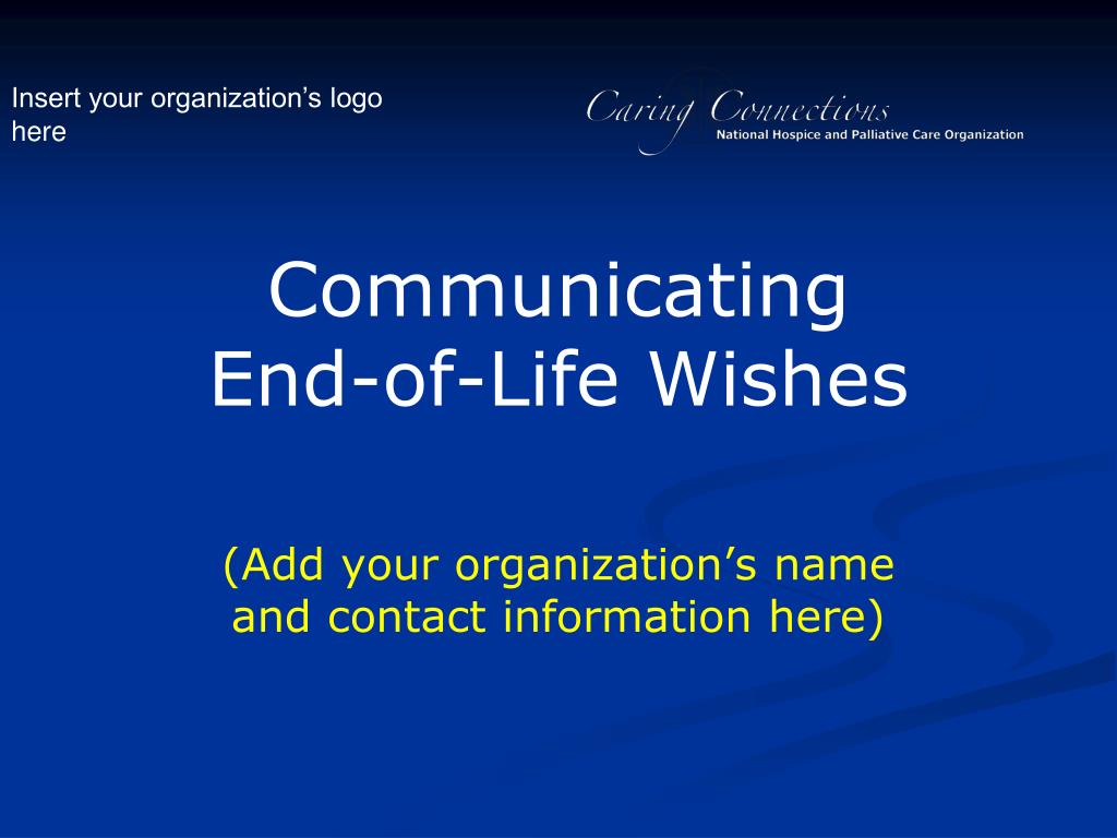 PPT Communicating EndofLife Wishes PowerPoint Presentation, free