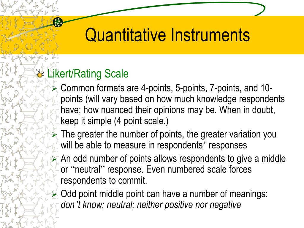 research instruments for quantitative