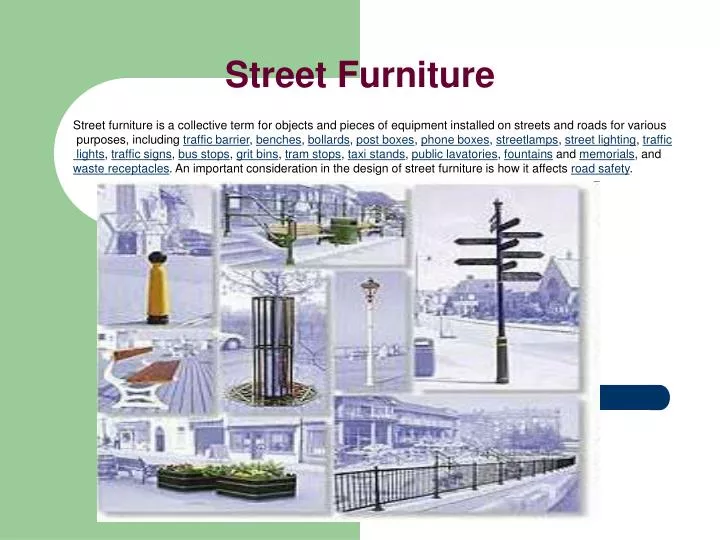 street furniture n.
