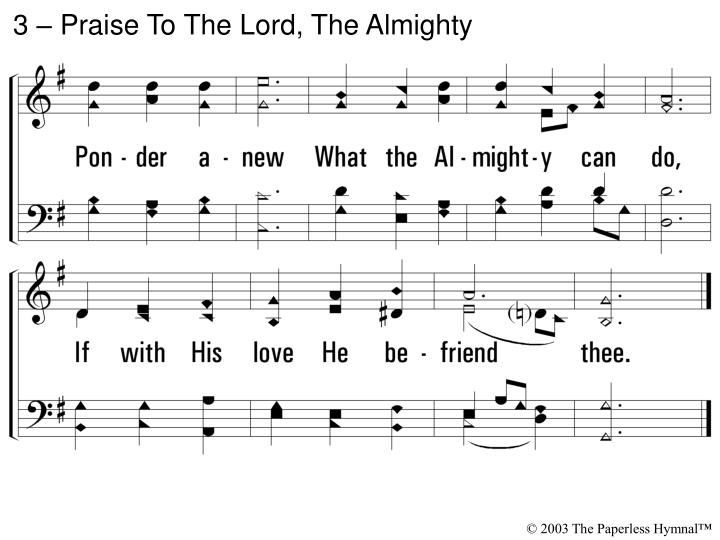 paperless hymnal ppt PowerPoint Almighty 1 To â The Praise Lord, PPT  The