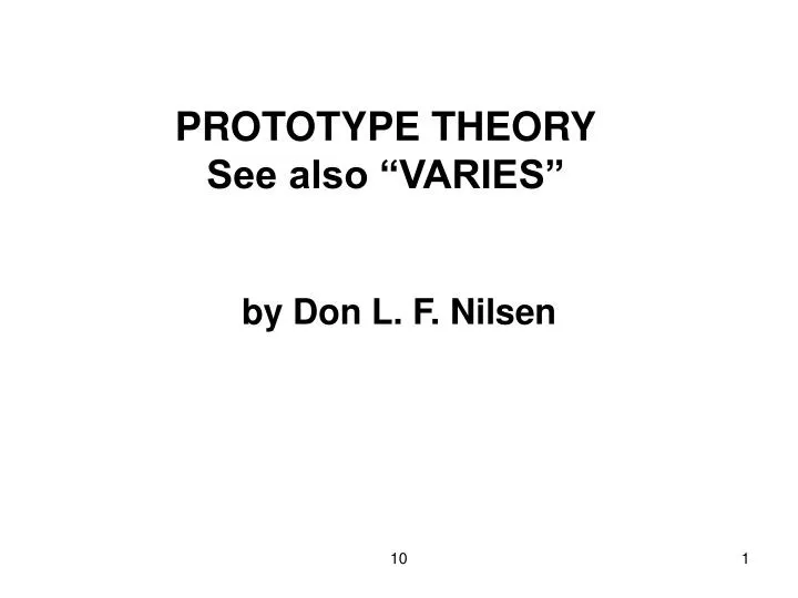 prototype theory see also varies n.