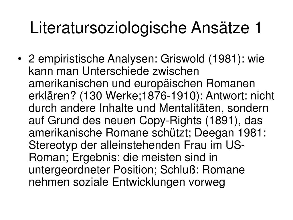 PPT - Literatur und Soziologie PowerPoint Presentation, free download -  ID:577967