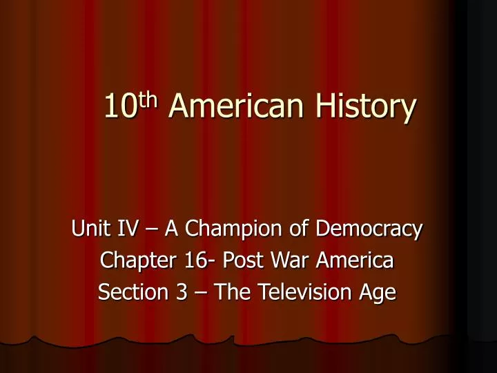 10 th american history n.