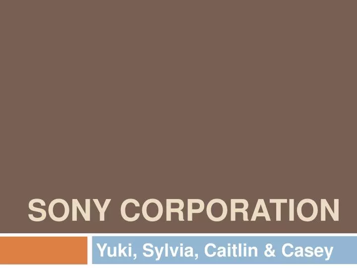 sony corporation n.