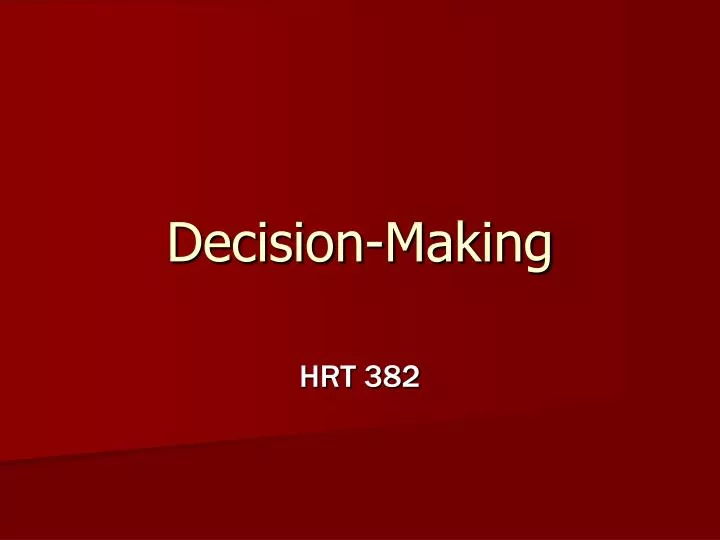 decision making n.