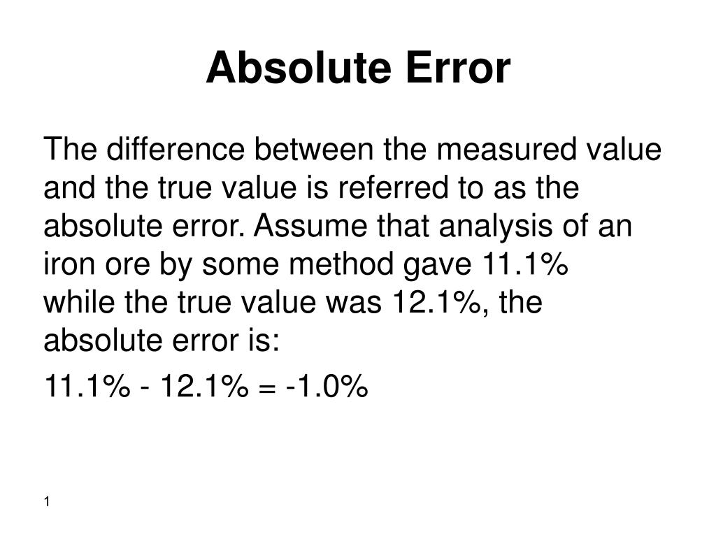 absolute error relative error ppt