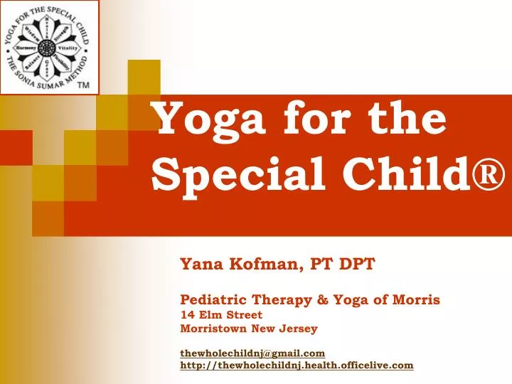 yoga for the special child n.