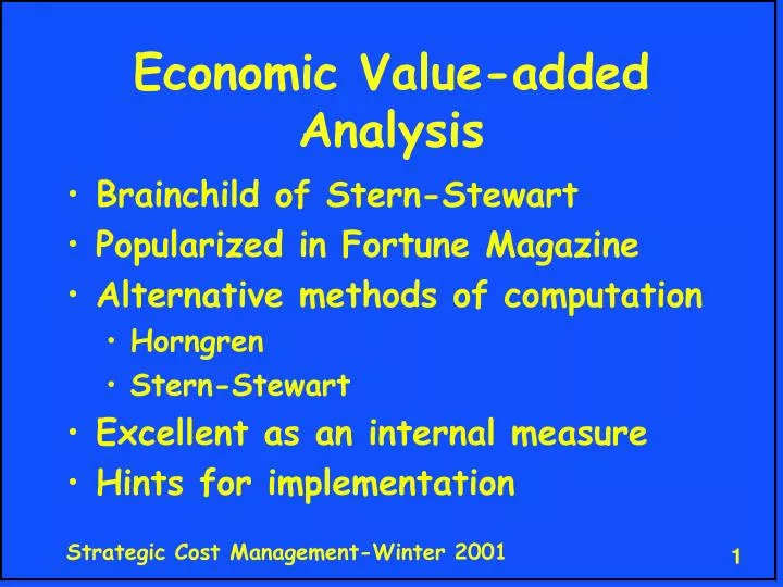 Pdf The Validity Of The Economic Value Added Approach An Empirical Application