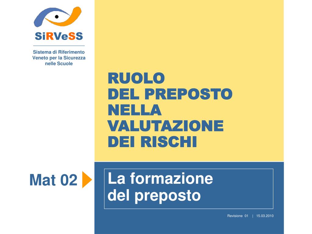 PPT - RUOLO DEL PREPOSTO NELLA VALUTAZIONE DEI RISCHI PowerPoint  Presentation - ID:581145
