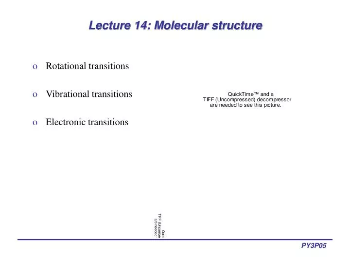 lecture 14 molecular structure n.