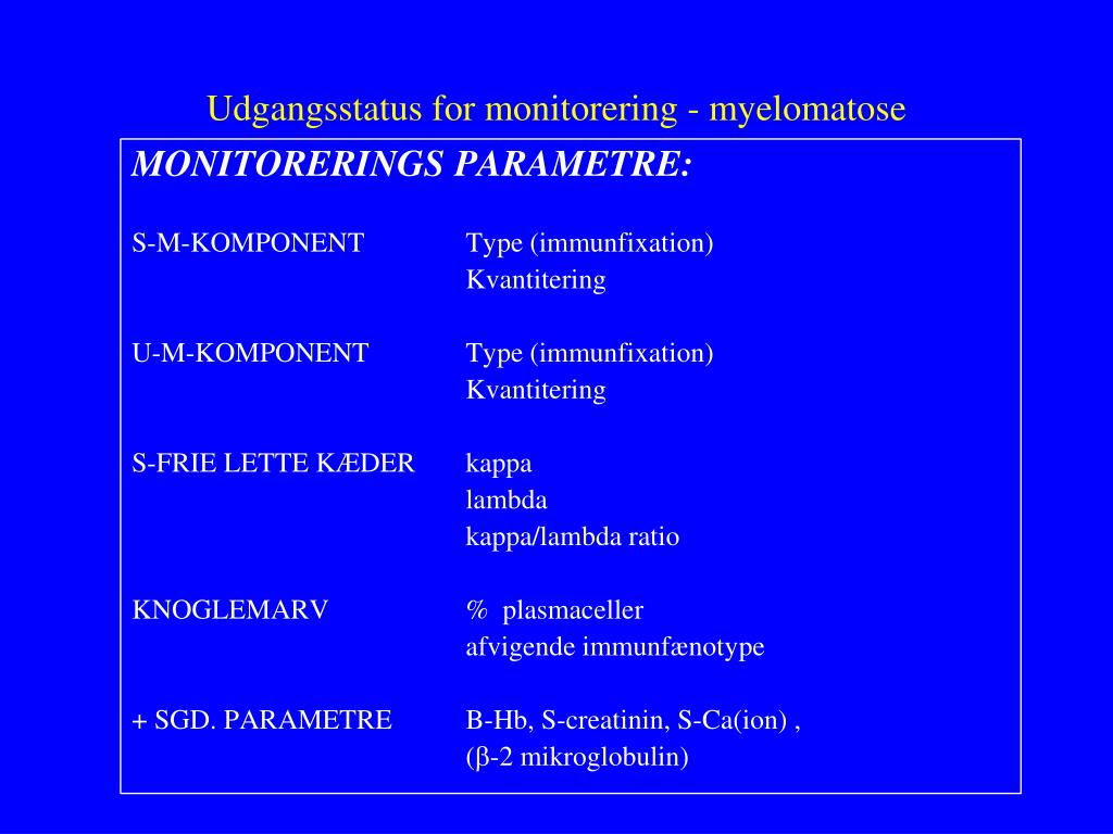 PPT - M-komponent sygdomme diagnosticering, udredning, follow up, m.m. PowerPoint Presentation ID:582215